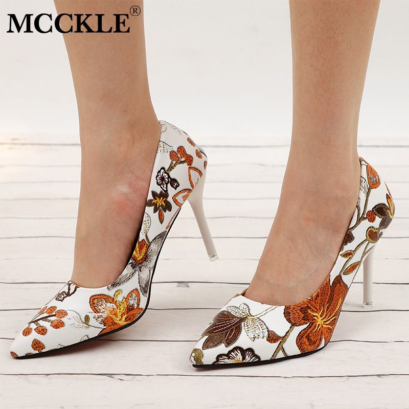 flower pattern heels