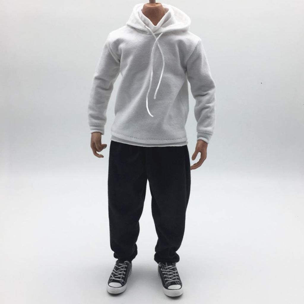 Sixth Scale Man Stylish Casual Hoddie Tops for 12'' Phicen Action Body Doll