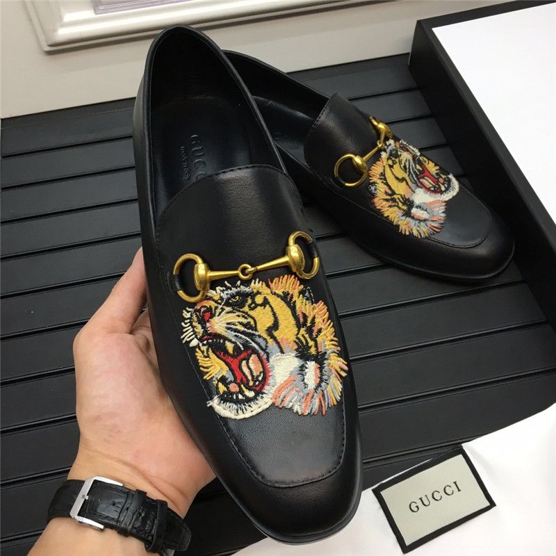 tiger print loafers