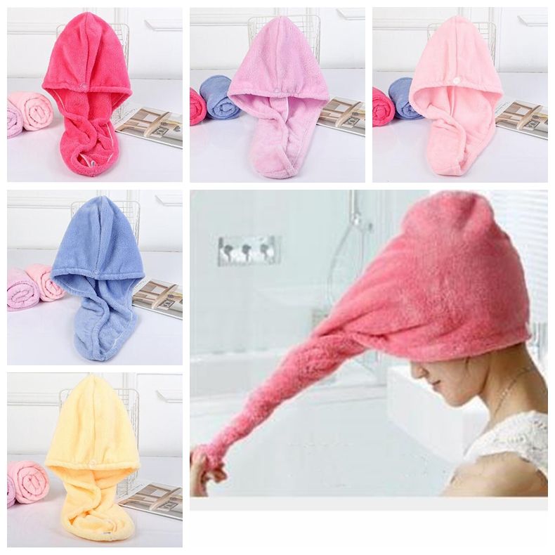 2020 Shower Caps Magic Quick Dry Hair Towel Microfiber Solid Superfine