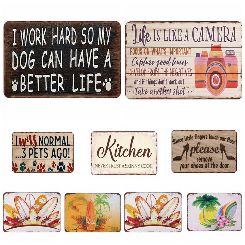 MAN CAVE Novelty Retro Vintage Style Decorative Metal Tin Door Sign//Wall Plaque