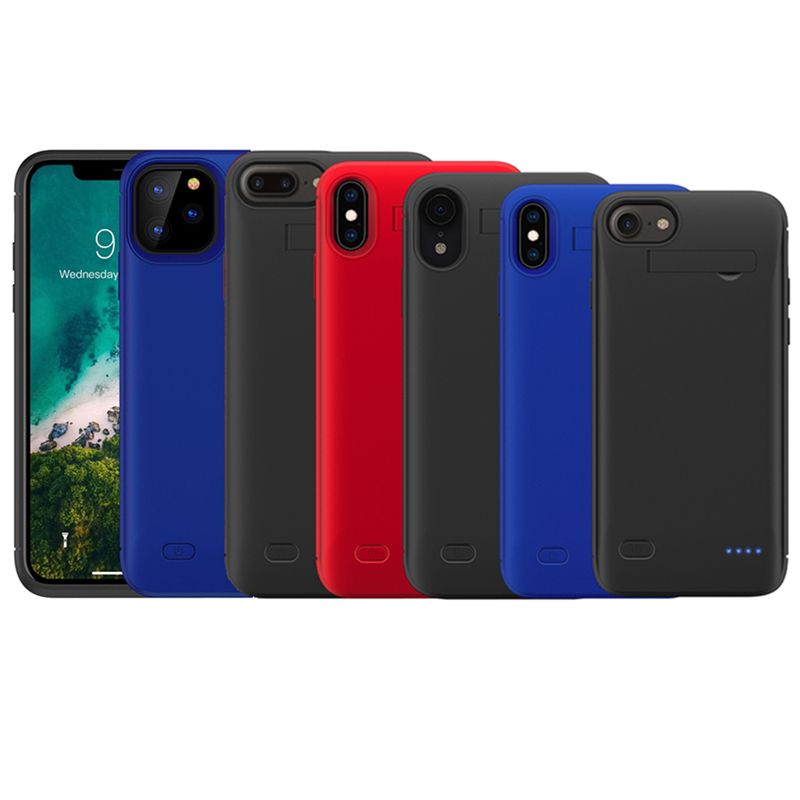 Capa De Carregador De Bateria De Bancos De Potência Para IPhone12 11 Pro X  XS Max Power Bank Cobertura De Carregamento Carregadores De Backup Para  IPhone XR 8 Plus 7 6 Capas,