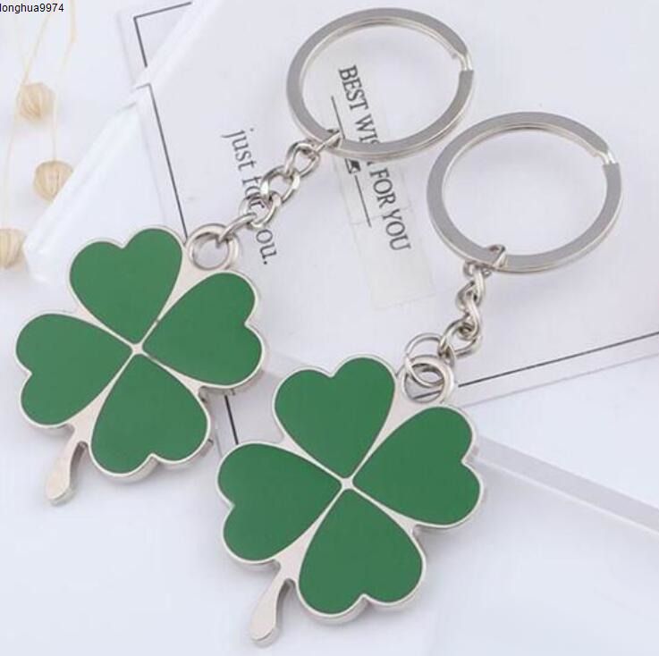 Four Green Leaf Keychain Fashion Creative Beautiful Leaf Clover Steel Lucky Key Chain Jewelry Keyring Cool Keyrings Keyrings Uk From Longhua9974 0 9 Dhgate Com