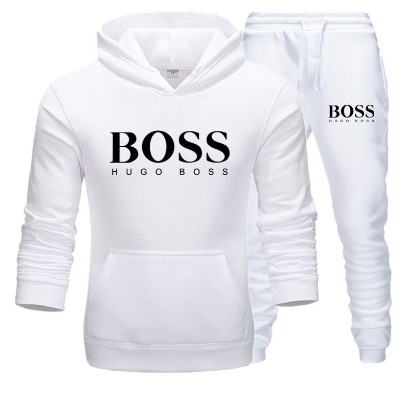 hugo boss tracksuit white