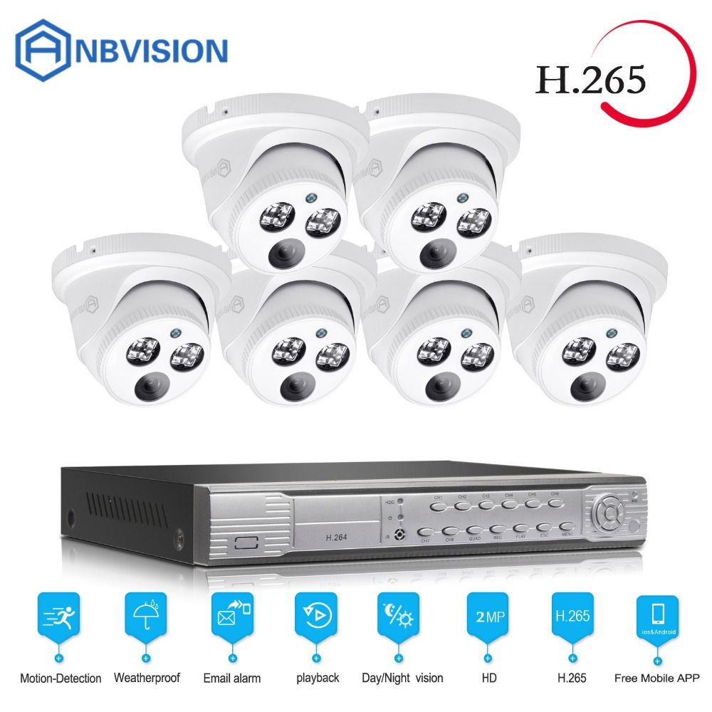Eyes.sys H.265 4CH POE CCTV 4PCS HD 2.0MP Audio IP Camera Home Security System