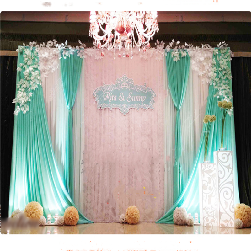 Lace Ice Silk Cloth Wedding Stage Background Veil Birthday Party Engagement Ceremony Opening Ceremony Backdrop Decoration Little Mermaid Party Supplies Luau Party Decorations From Aozhouqie 252 35 Dhgate Com