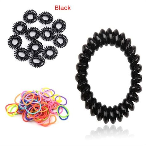 New Elastic Telephone Wire Hair Bands Plastic Spring Gum For Hair