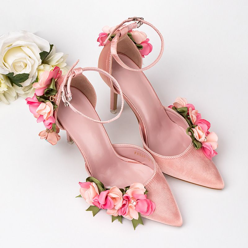 3d flower heels