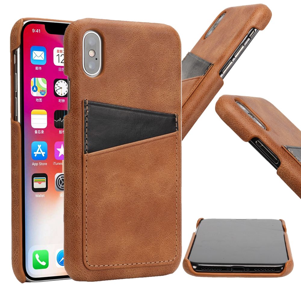 Real Leather Protective Cover Case For IPhone X XS 6s 8 Plus Card
