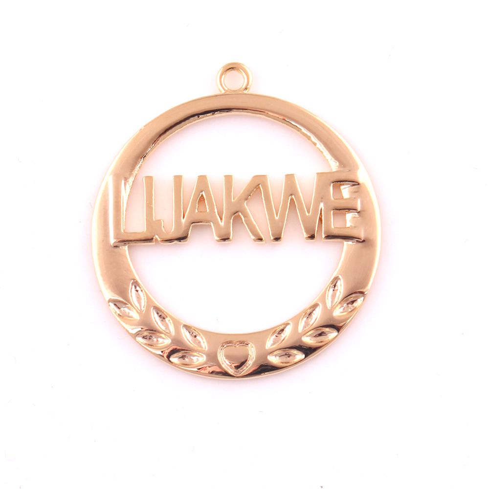 heart shaped pendant with alphabets
