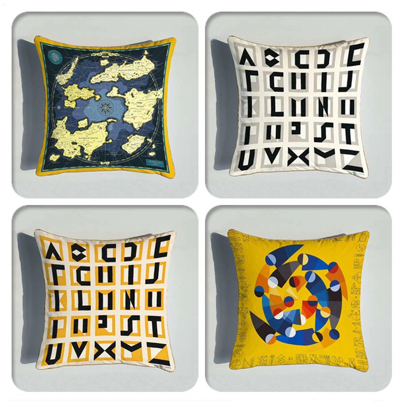 45cm 45cm Letters Pillow Covers Alphabet Print Pillow Case