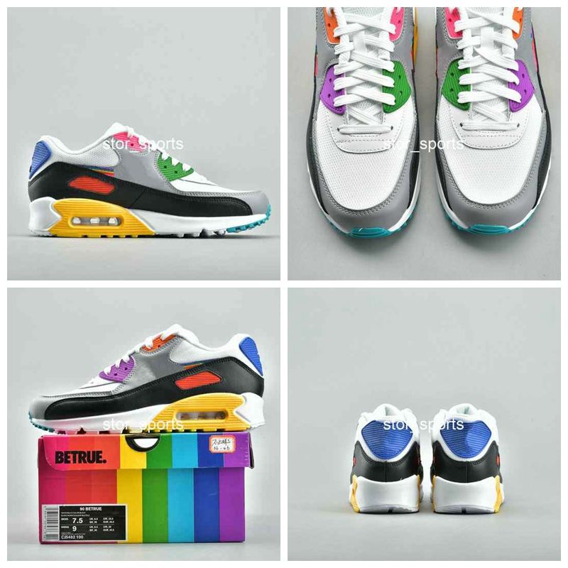 Compre 2019 New Nike Air Max 90 Be True Rainbow Para Mujer Para Hombre Zapatillas De Deporte Air Mesh 90s Diseñador CJ5482 100 Tamaño Eur 36 46 A ... Compre 2019 New Nike Air Max 90 Be True Rainbow Para Mujer Para Hombre Zapatillas De Deporte Air Mesh 90s Diseñador CJ5482 100 Tamaño Eur 36 46 A ...