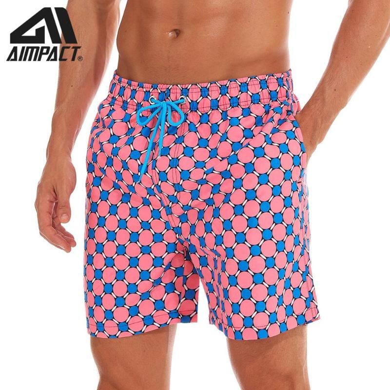 mens plaid swim trunks