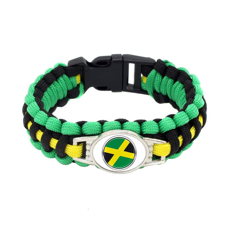 Jamaica Flag Paracord Survival Outdoor Camping Bracelets Gifts For
