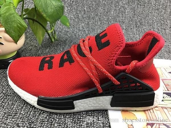 red human race black letters