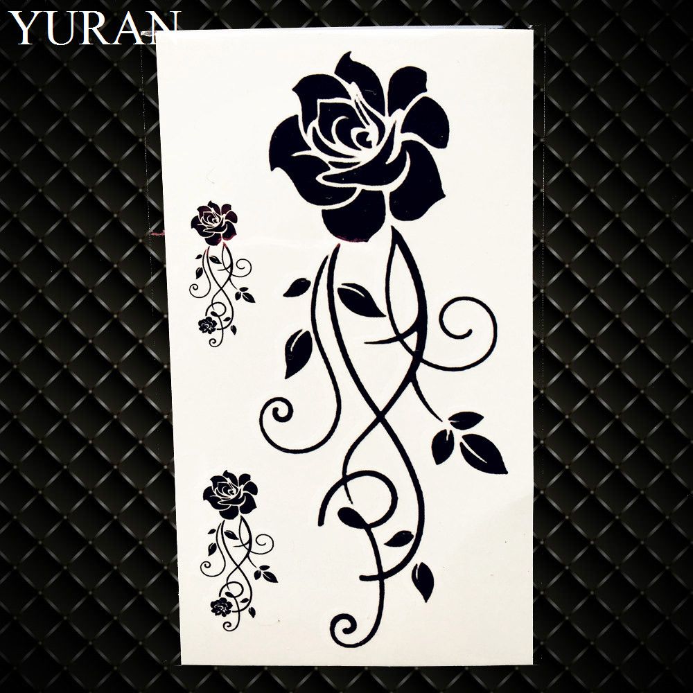 Acheter Sexy Black Tribal Plume Oiseaux Tatouage Temporaire Femmes Corps Bras Art Autocollants De Tatouage Indiens Avale Hommes étanche Tatoo