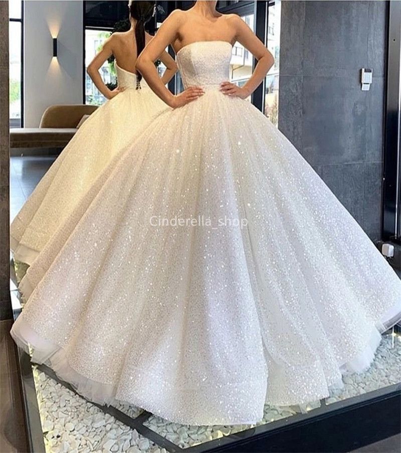 sparkle ball gown wedding dress