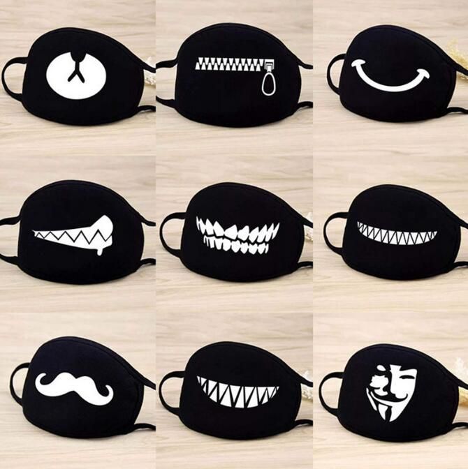 Cute Cartoon Face Mask Funny Teeth Pattern Unisex Anti Dust Winter Warm