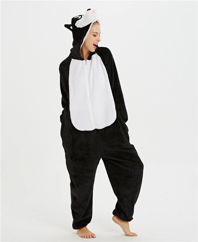 cayó Diligencia Ser Perro fornido animal adulto pijamas ropa de noche Negro Onesie pijama de dibujos animados Trajes de cayó Diligencia Ser Perro fornido animal adulto pijamas ropa de noche Negro Onesie pijama de dibujos animados Trajes de