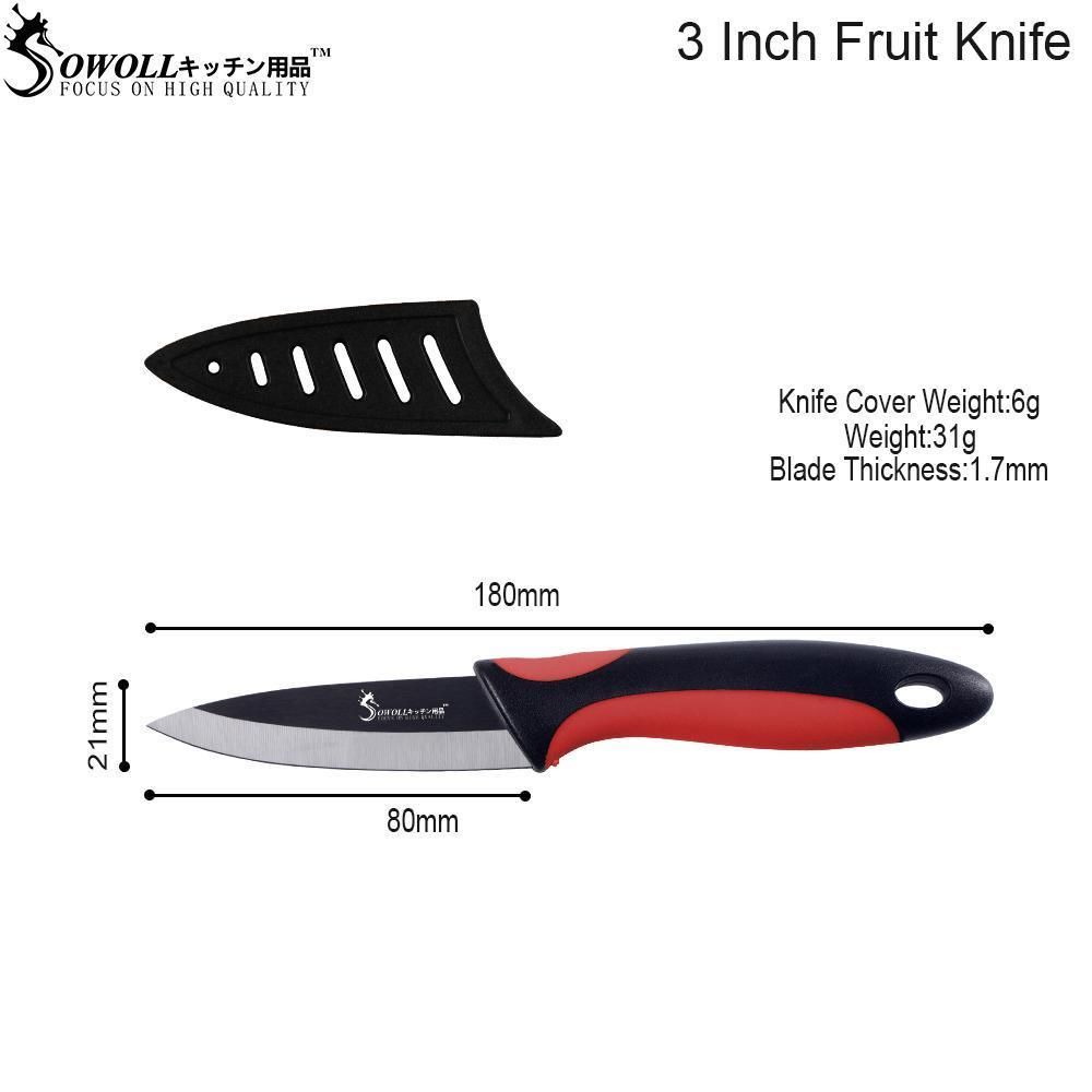 Ykc Hot Ceramic Knife 5 4 3 Chef Slicing Utility Paring Knife Red