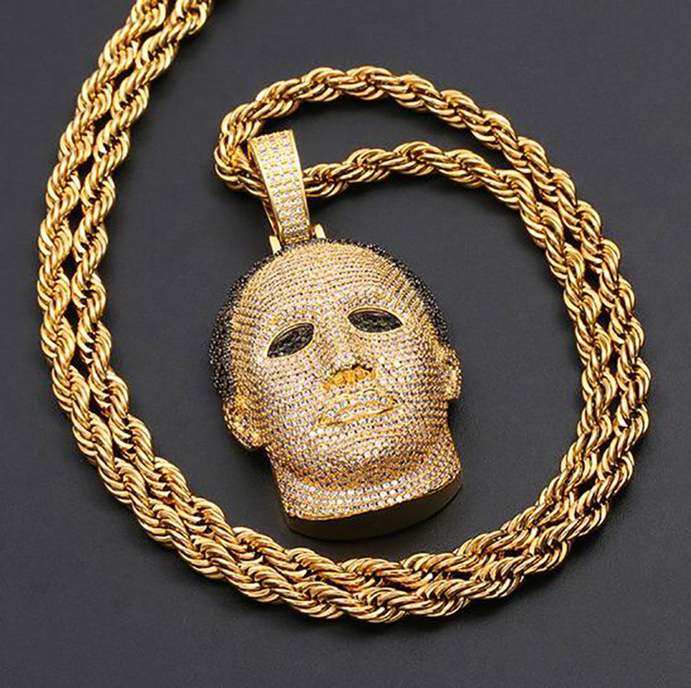 michael myers gold pendant