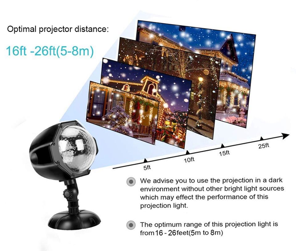 Christmas Snowfall Projector Lights 