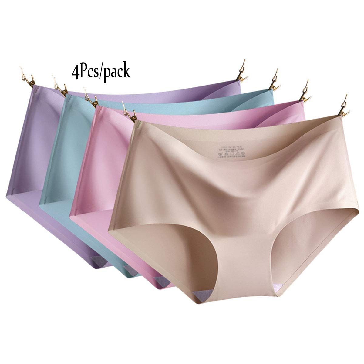 2020 Pack Womens Summer Seamless Underwear Invisible Bikini No