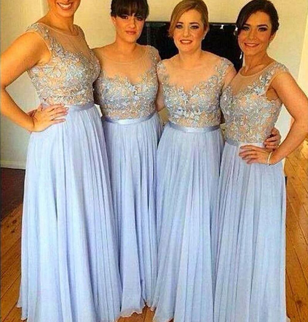 light blue sparkly bridesmaid dresses
