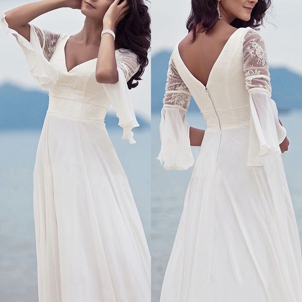 white chiffon maxi dresses