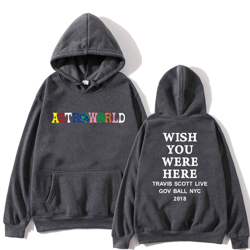 Travis Scott AstroWorld gustaría que estuvieras sudaderas con la mujer del hombre letra