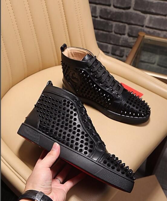 Arrival Krystal Spike Sock Donna Flat Sneakers Designer Luxury Mens Red ...