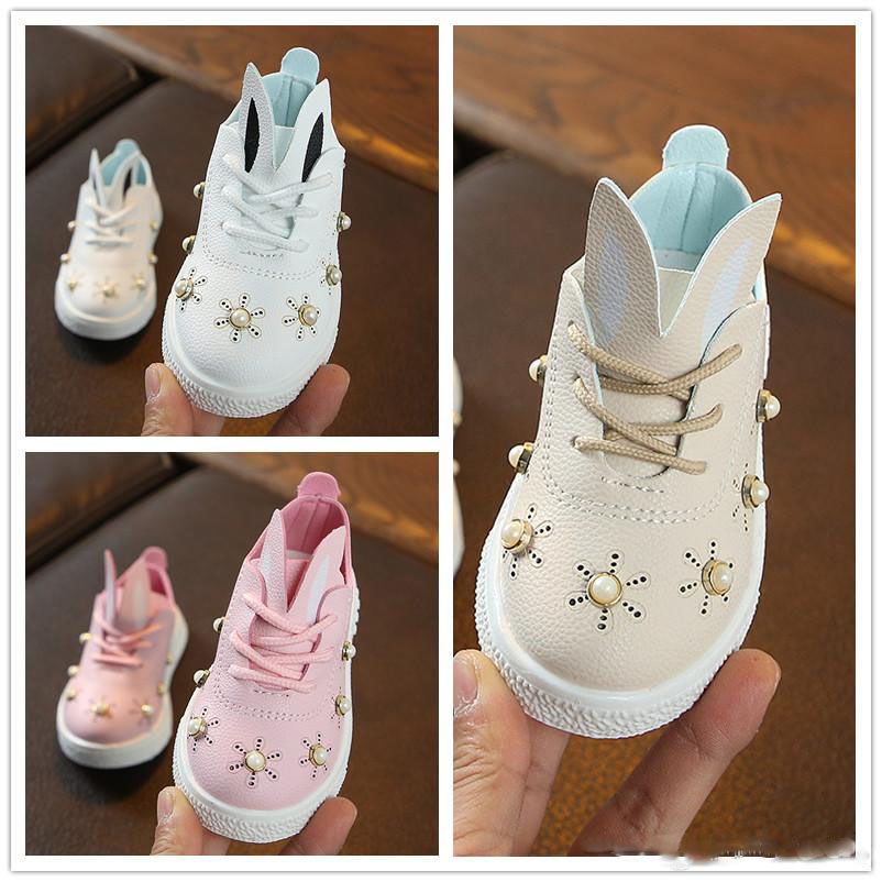 Newborn Toddler Baby Boys Girls Cartoon Rabbit Ear Soft Sole Casual Shoes Lovely