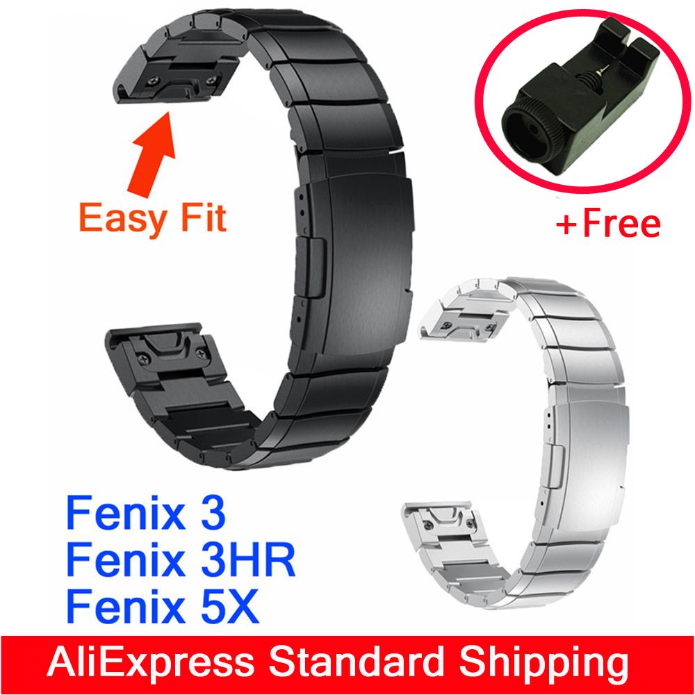 garmin fenix 3 hr stainless steel band