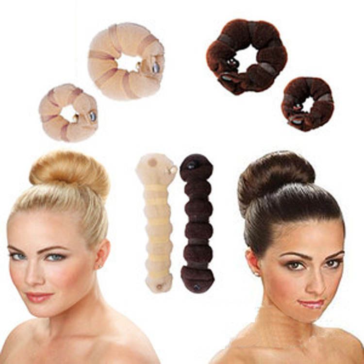 Set 1 Large 1 Small Magic Hair Bun Wrap Hairpin Bun Maker Hair