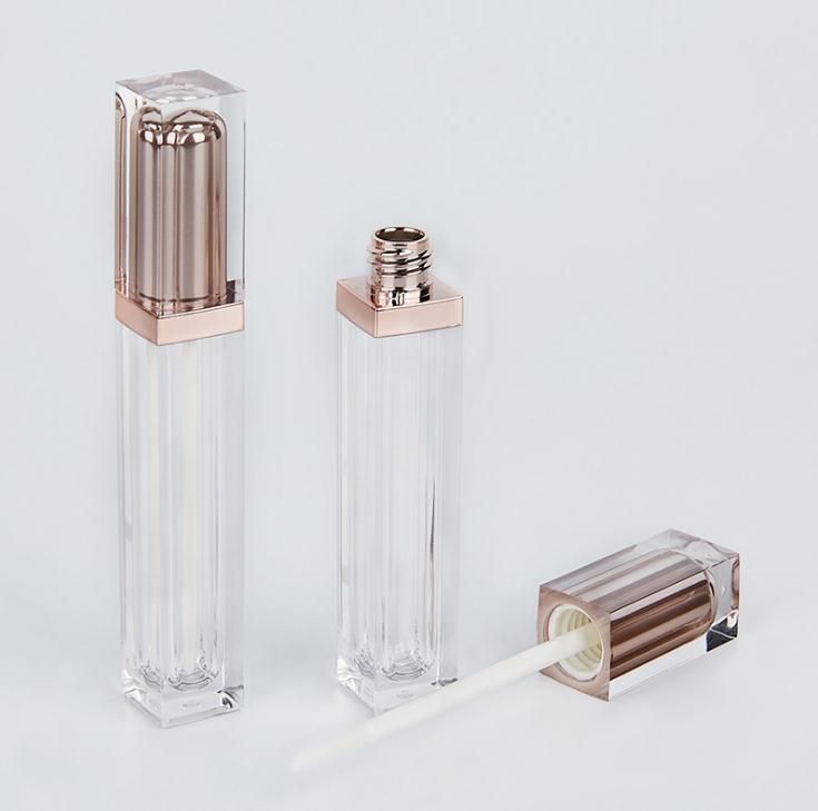 Acheter Tube Vide De Brillant à Lèvres Rose Gold De Qualité Supérieure Récipient De Rouge à Lèvres Liquide En Plastique Bouteilles Rechargeables