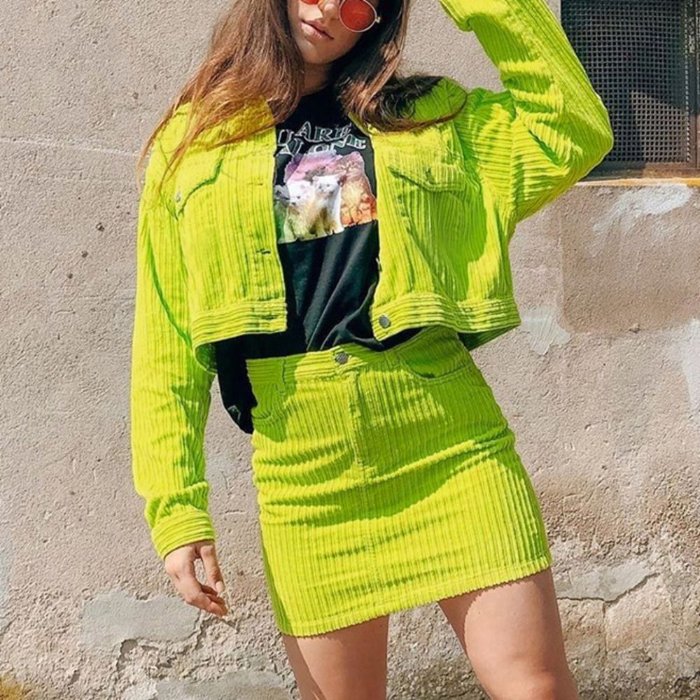 Compra Chaquetas De Mujer Mujeres Neón Verde Verde Suelto Cultura Cultivo  Chaqueta Abrigo Femenino Femenino Outwear Outwear Básico Outcoat Plus  Tamaño Femme Barato | Entrega Rápida Y Calidad | Es.Dhgate