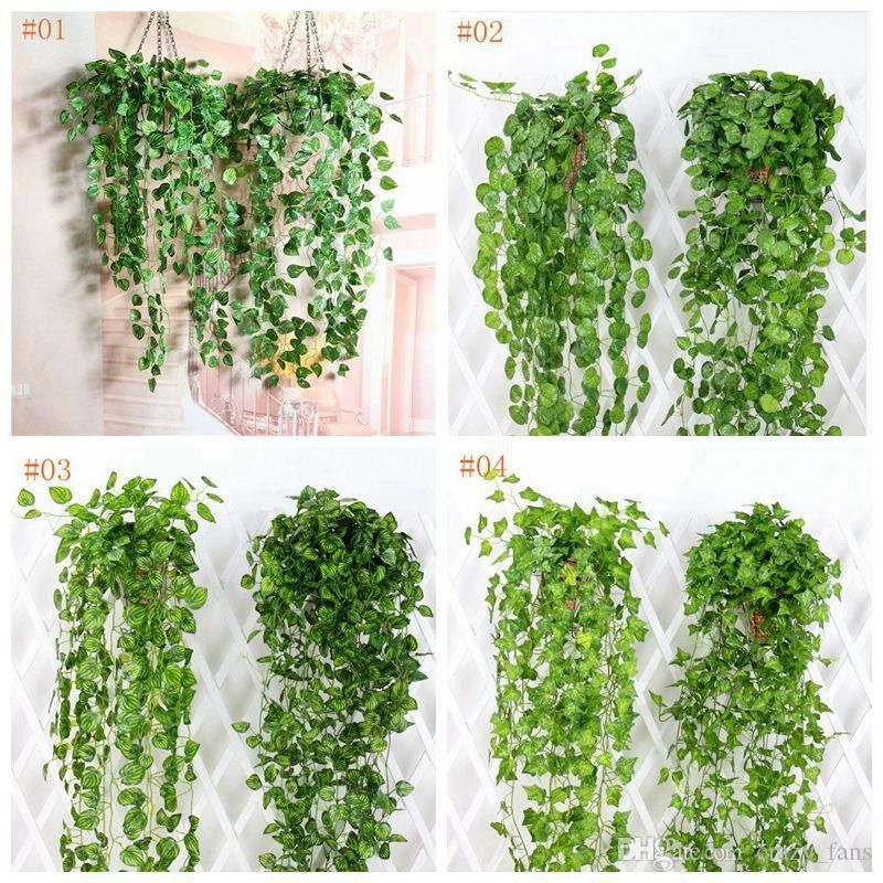 2021 35inch Artificial Hanging Vines Plant Green Leaves Ivy Fake Vines Garland Party Wall Decoration Wedding Vines Home Decor From Qiansuning8 4 98 Dhgate Com
