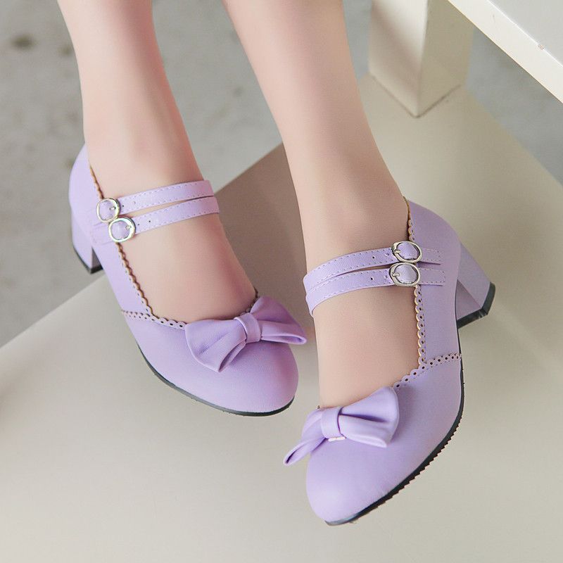Melhor E Mais Barato Sapatos Clássicos Lolita Kawaii Sapatos Mary Jane Shoes  For Women Saltos Baixos Bombas Bonito Bow Bloco Heel Ladies Doce School  Girls Cosplay Para Venda | DHgate.Com