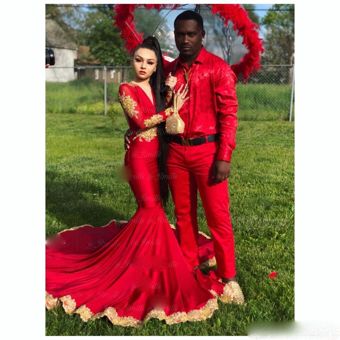 Red and gold prom Clearance