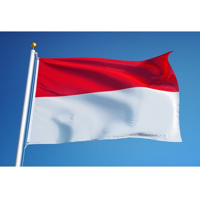 Stormflag bandiera Indonesia con occhielli cuciti con doppio ago. pongee in poliestere 90 cm x 150 cm 90 g 