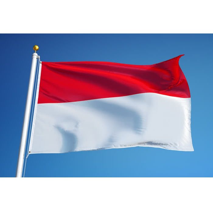 Stormflag bandiera Indonesia con occhielli cuciti con doppio ago. pongee in poliestere 90 cm x 150 cm 90 g Stormflag bandiera Indonesia con occhielli cuciti con doppio ago. pongee in poliestere 90 cm x 150 cm 90 g