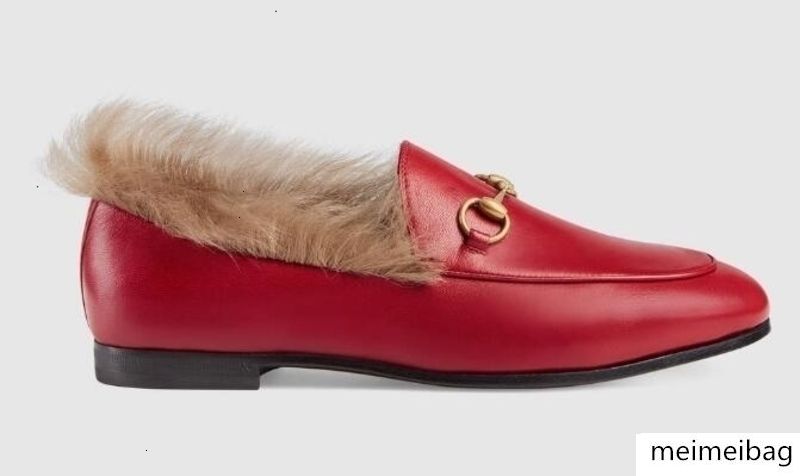 red loafers with fur