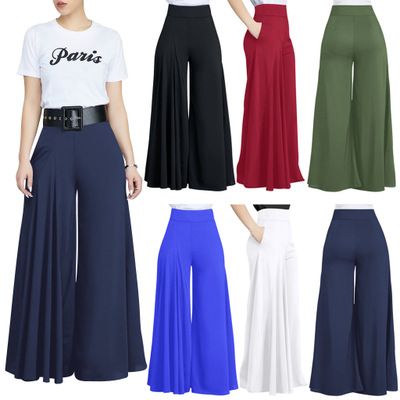Compre Moda Femenina Pantalones De Pierna Ancha Sueltos Leche Suave Tela De  Seda Tallas Grandes Pantalones Casuales Imagen Real Envío Gratis A 10,04 €  Del Winbest88 | Es.Dhgate.Com