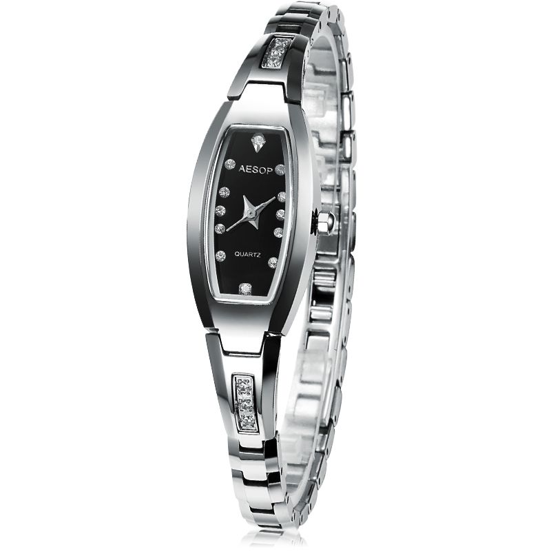 Aesop Diamond Steel Watch Women Luxury Sliver Band Black Ladies Watch Clock Femme Relogio Feminino Shop Watches Online Shopping For Watches From Designer Watchs 69 04 Dhgate Com