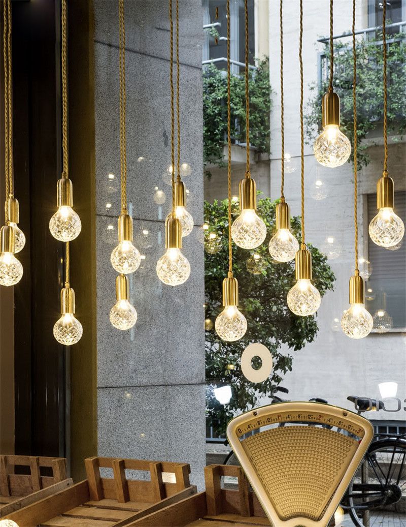 MINI Pendant Lights Copper Glass Nordic 