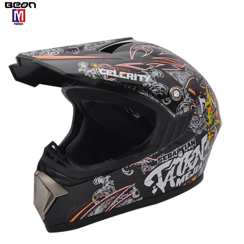 Casco Motocross con Orejas de Bicicleta Cross Urbano para Hombres y Mujeres,ECE Certificado Casco Integral Motocicleta Adultos Casco Moto Calle raghuinstech.com