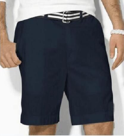 white polo shorts with blue horses