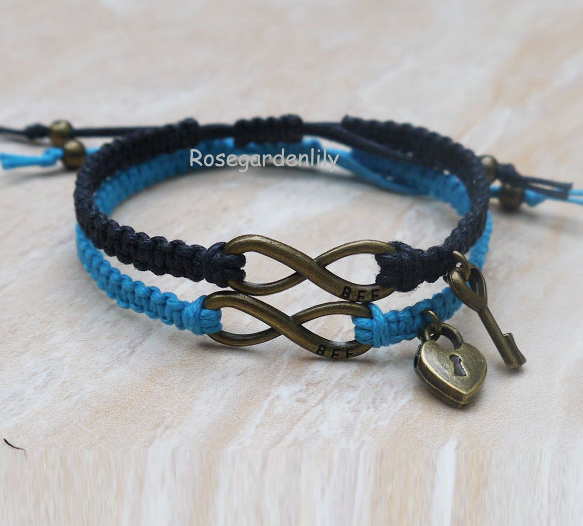 Key Lock Couple Bracelets Infinity 