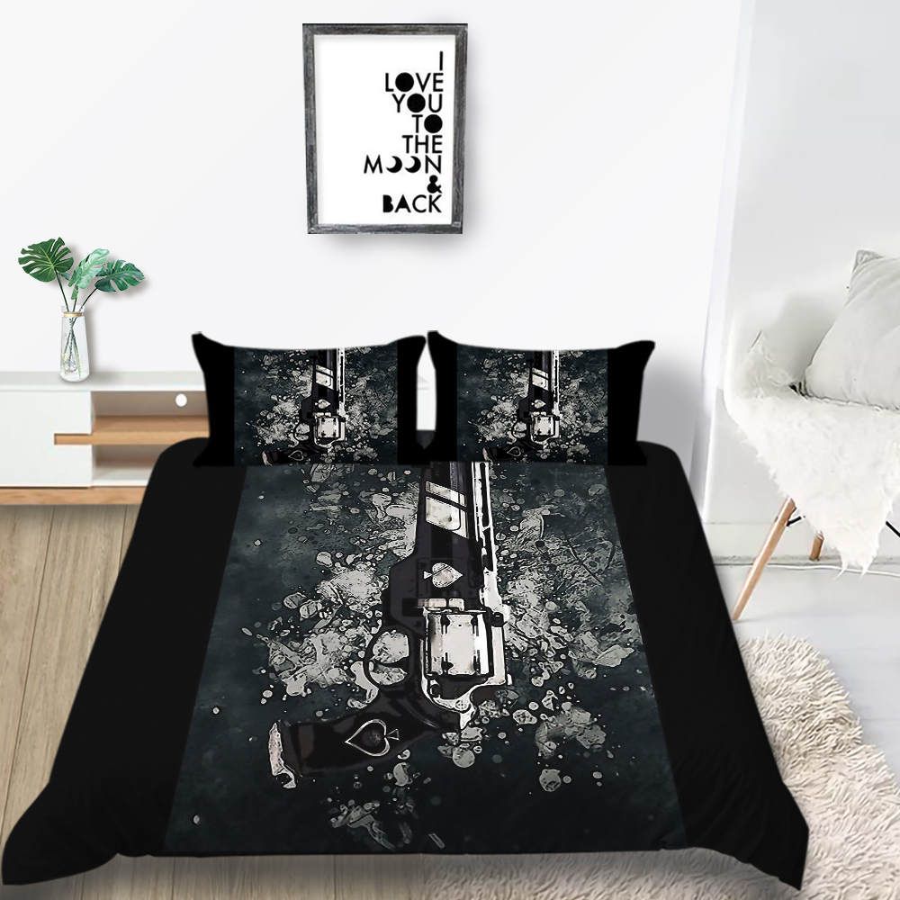 Pistol Bedding Set For Boys Cool Creative Fashionable Duvet Cover