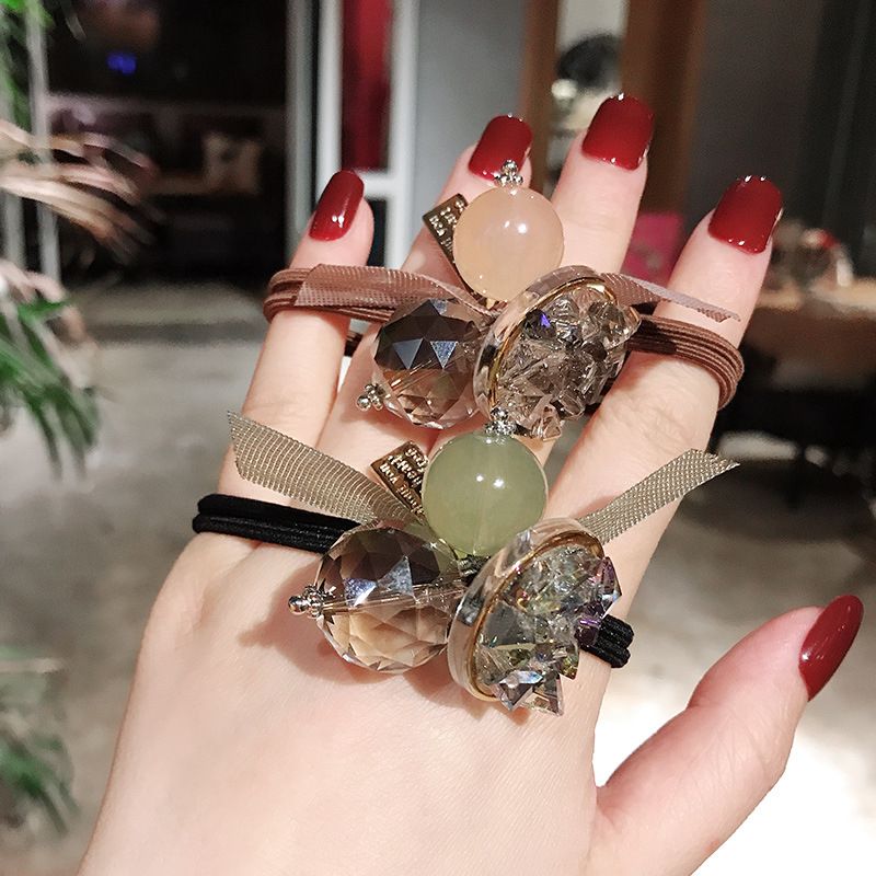 2020 HotNoble Crystal Elastic Yake Force Crystal Hair Accessories High